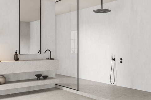 Tile-look wall system