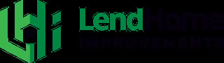 Green Lend logo with geometric building shape design on black background